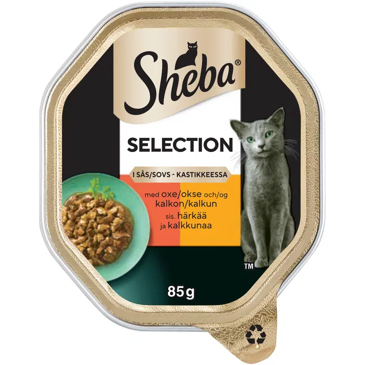Sheba täissööt kassidele härjaliha kastmes 85 g
