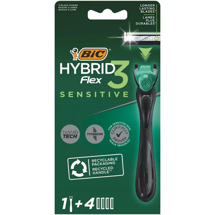Bic raseerija Hybrid 3 Sensitive 3-tera 1+4tk
