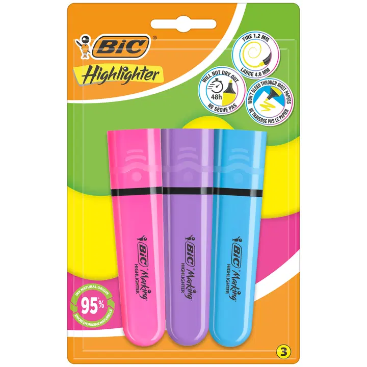 Bic marker neoon 3 tk