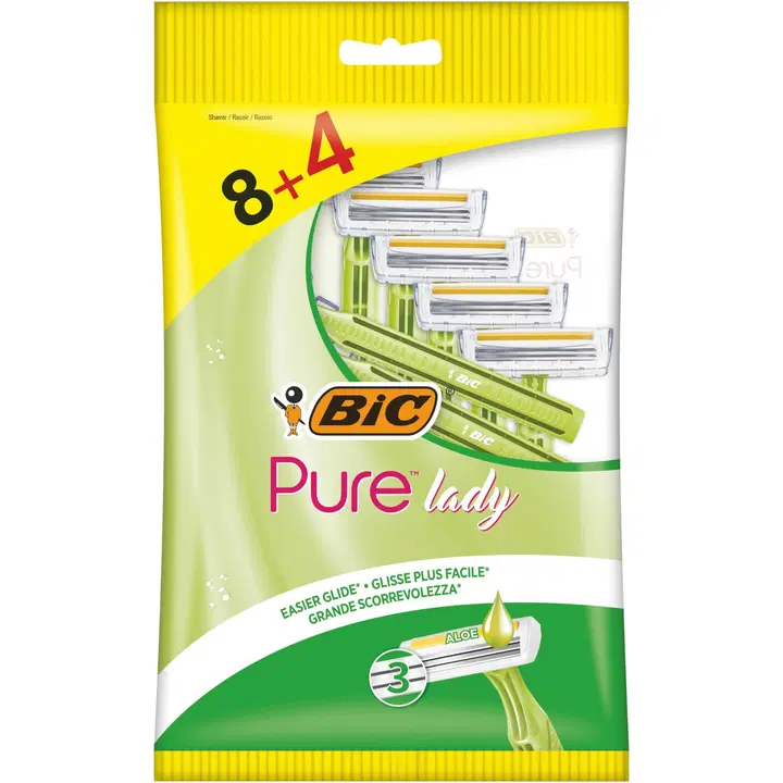 Bic Pure3 ühekordsed raseerijad naistele 3 tera 8+4tk