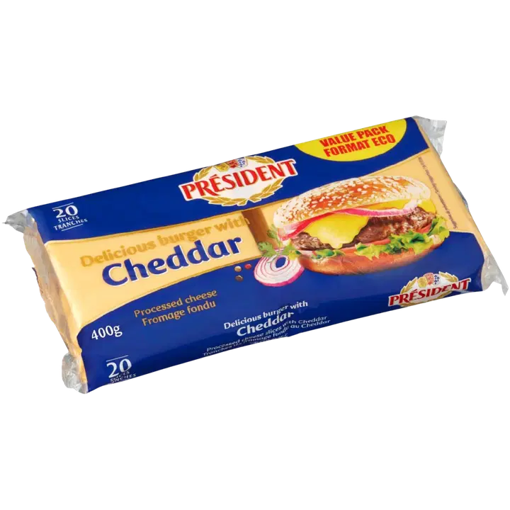President burger Cheddar sulajuustuviilud, 400 g