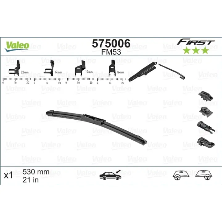 Klaasipuhastaja Valeo 575006 530 mm