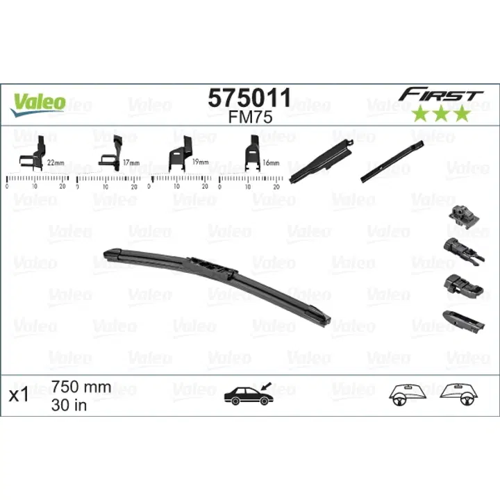 Klaasipuhastaja Valeo 575011 750 mm