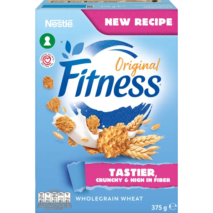 Nestlé Fitness original krõbedad täisterahelbed 375 g