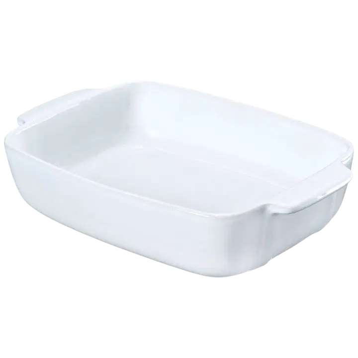 Ahjuvorm Pyrex 30x22cm valge keraamika