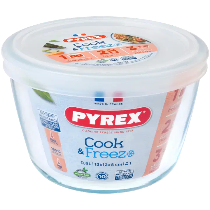 Klaaskauss kaanega Cook@Freeze 0,6l