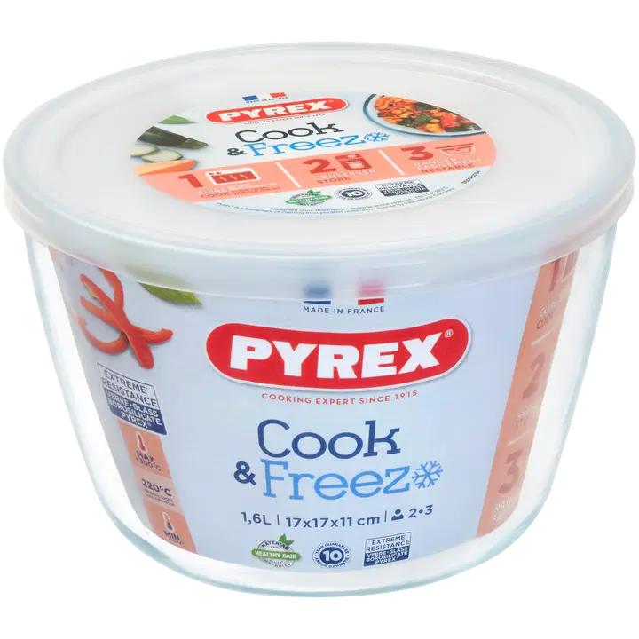 Klaaskauss kaanega Cook&Freeze 1,6l