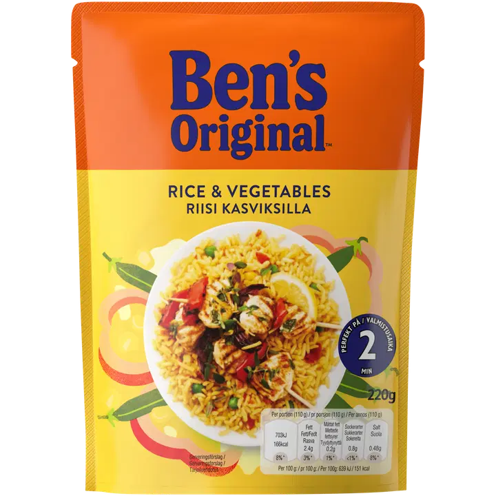 Ben’s Original valmisriis köögiviljadega 220 g