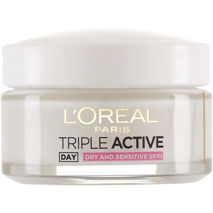 Päevakreem Loreal Triple Active dry&sensitive 50ml