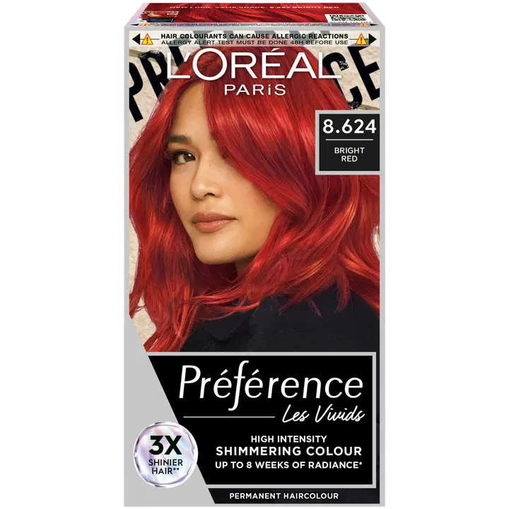 Püsivärv Loreal Preference Bright Red 8.624