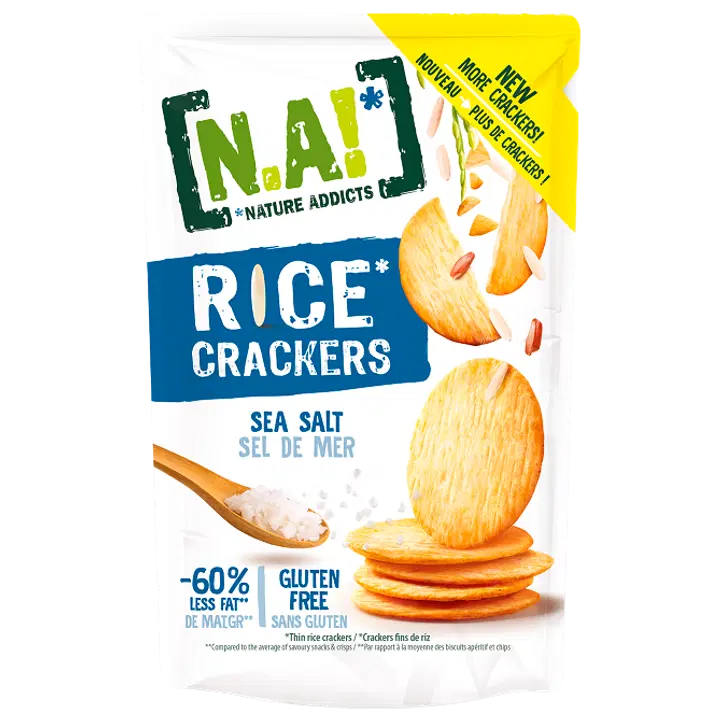 Nature Addicts n.a! Rice crackers riisisnäkid meresoolaga  85g