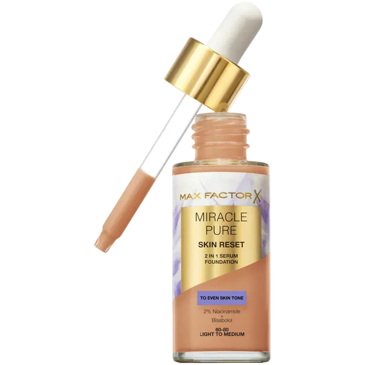 Max Factor Miracle Pure jumestuskreem Skin Reset 60-80 Light-Medium