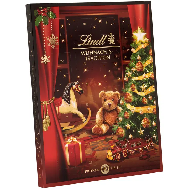 Lindt Christmas Tradition suklaakalenteri nougat maitosuklaa 253g