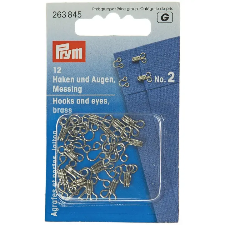 Haak nr2 12 tk, messing