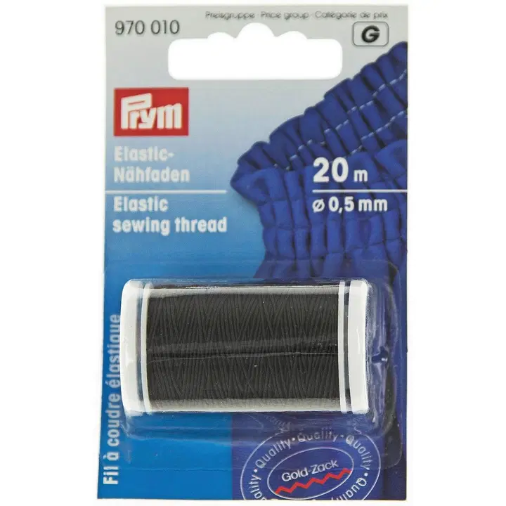 Õmblusniit elastic 20m/5mm must
