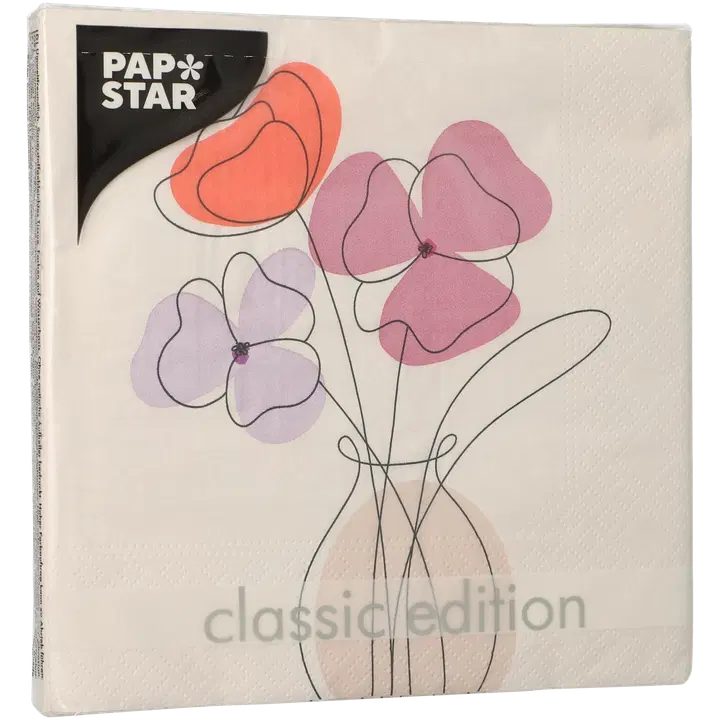 Papstar salvrätt lilled vaasis 33x33cm 20tk