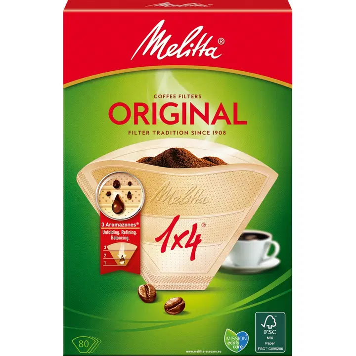 Melitta Kohvifilter 1x4/80, pruun