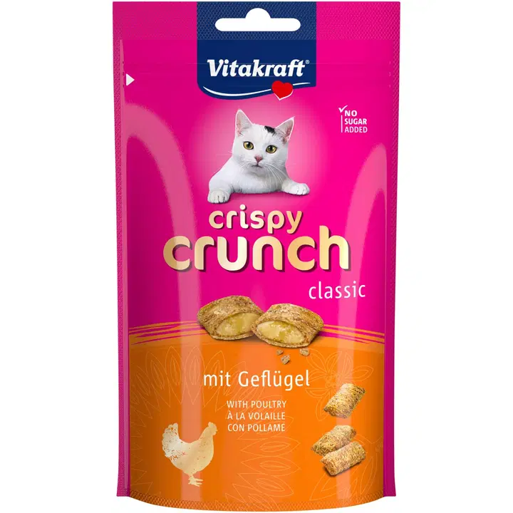 Vitakraft Crispy Crunch linnulihaga kassidele 60g