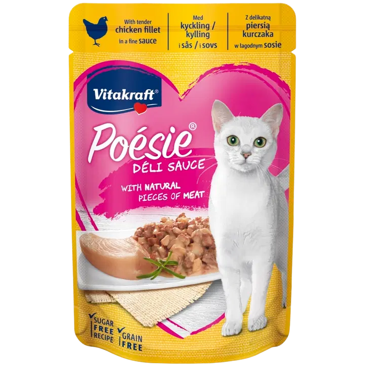 Poésie täissööt kassidele kanalihaga kastmes 85g