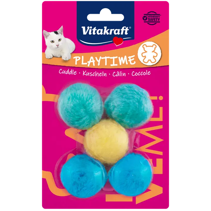 Vitakraft pehme pall mänguasi kellukesega, kassidele