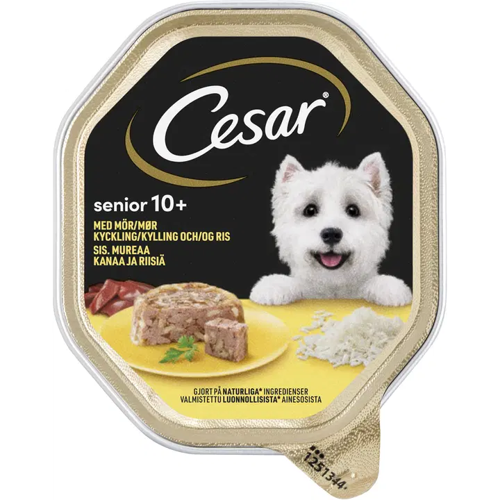 Cesar koeratoit kanaliha ja riisiga Senjor 10+ 150 g