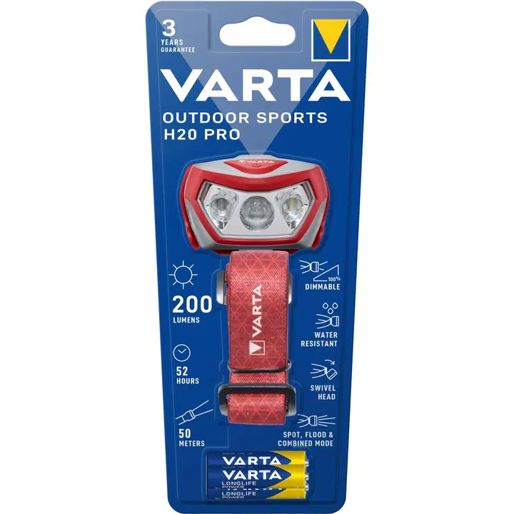 Otsmikulamp Varta outdoor sports h20 pro