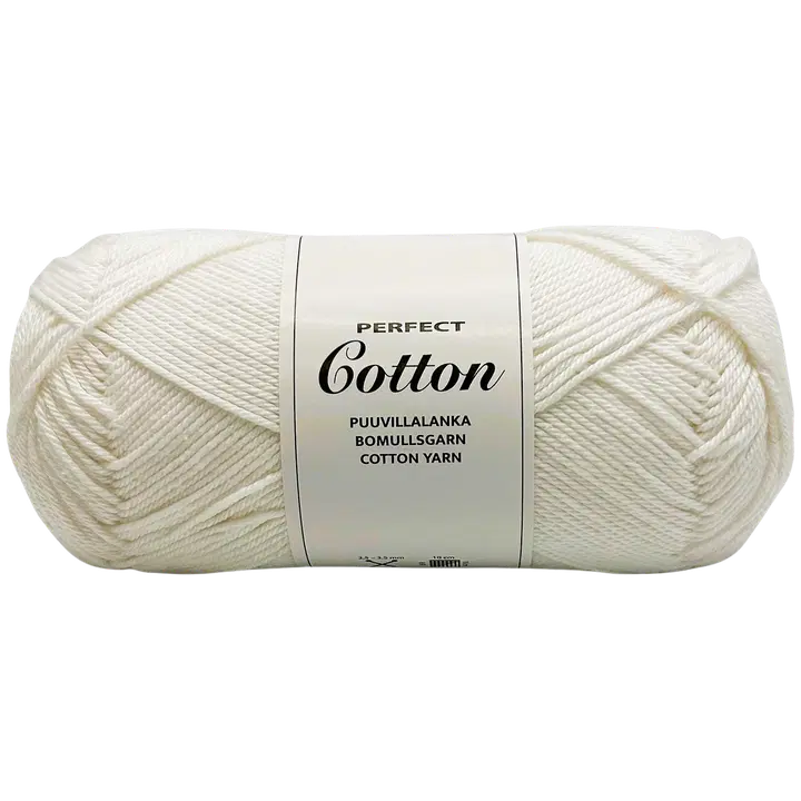Lõng Perfect Cotton100 g, nat.valge