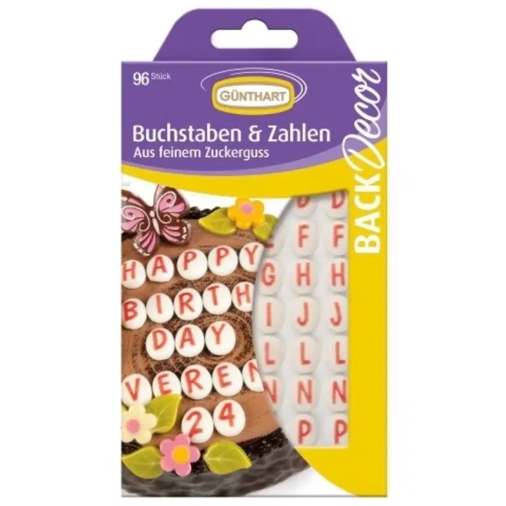 Günthart decor tähed ja numbrid 96 tk 27 g