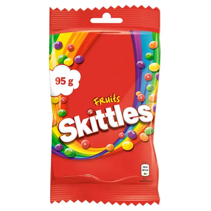 Skittles dražeed  Fruit Pouch , 95g