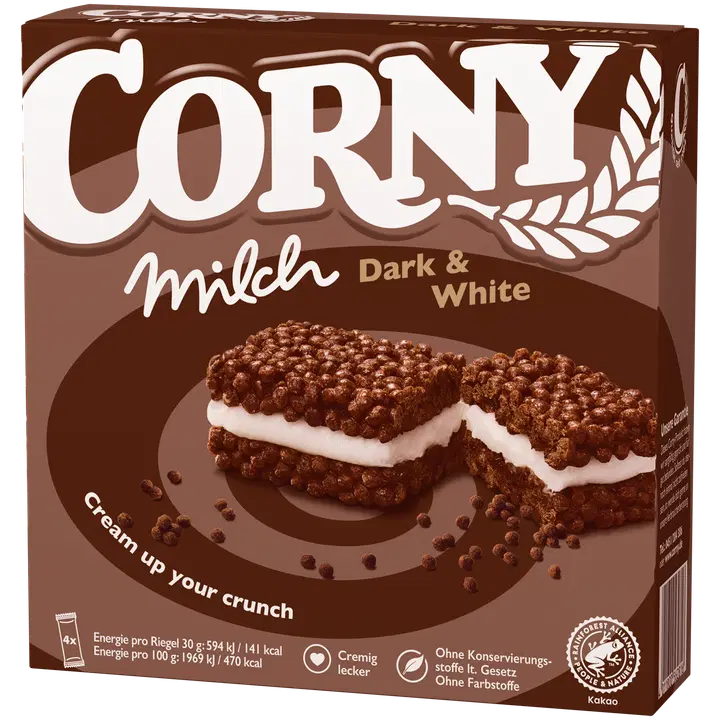 Corny milk 4-pakk piimatäidise ja kakaoga 120g