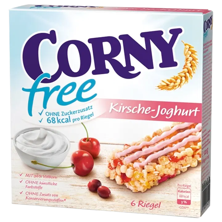 .CORNY FREE KIRSI-JOGURTIBATOON 6 X 20 G