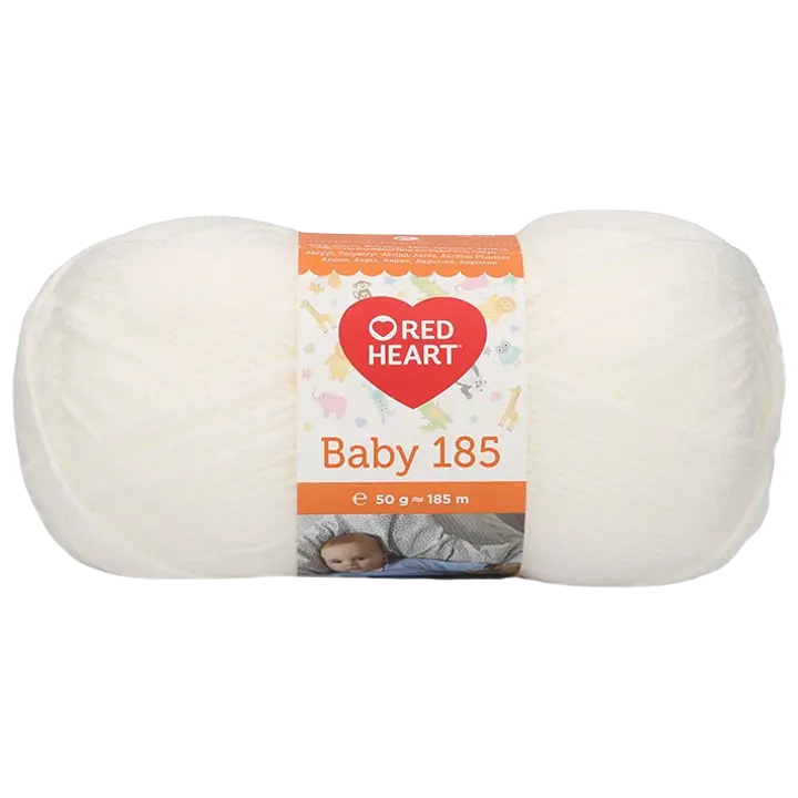 Lõng Red Heart Baby 50 g, valge , 100% akrüül