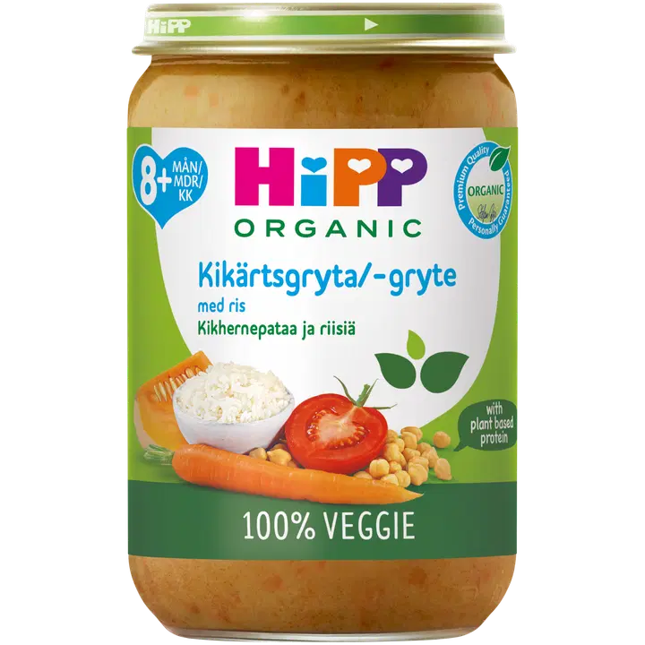 Hipp kikerhernepada riisiga 8 k 220g