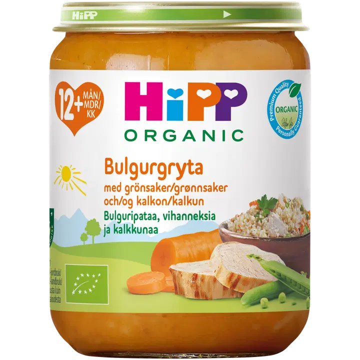 HiPP Bulguripada köögiviljade ja kalkuniga 12 kuud 250g