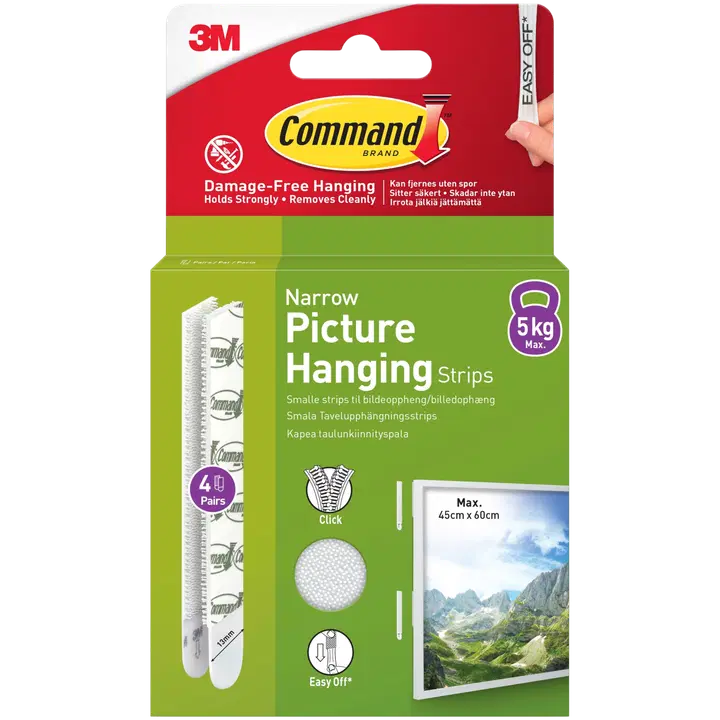 Command pildikinnitusribad kitsad 4 paari