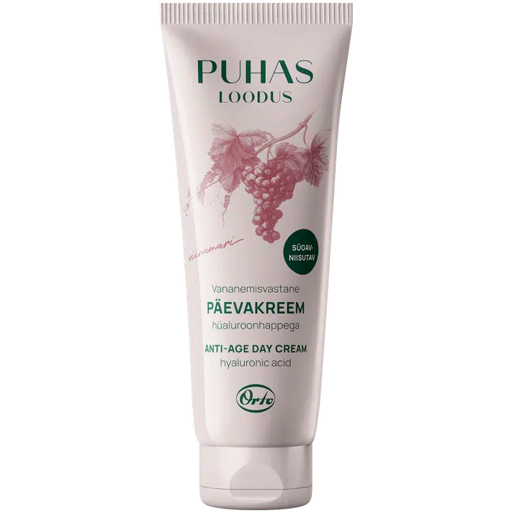 Puhas Loodus päevakreem vananemisvastane viinamari 75ml