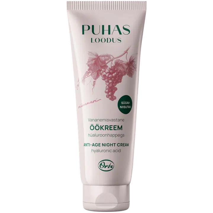 Puhas Loodus öökreem vananemisvastane viinamari 75ml