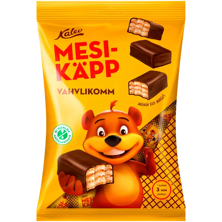 Kalev Mesikäpp vahvli- ja pähklikreemiga kompvekid 150 g