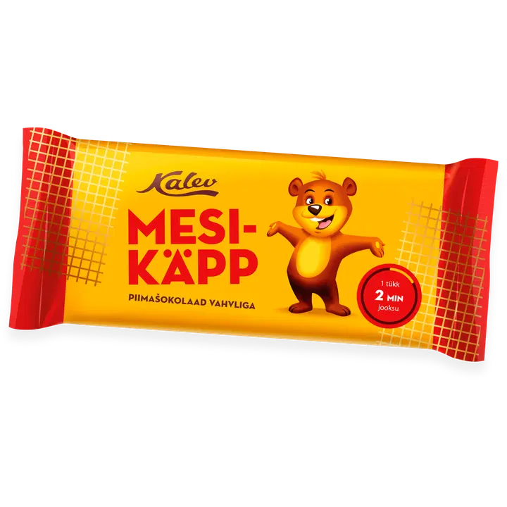 Mesikäpp piimašokolaad vahvliga 100g