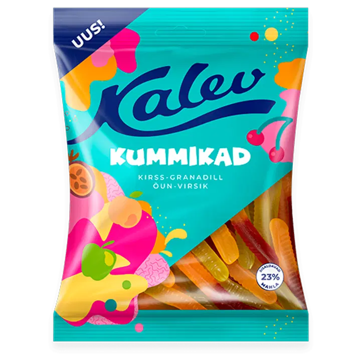 Kalev Kummikad ussikujuliste kummikommide segu 120g
