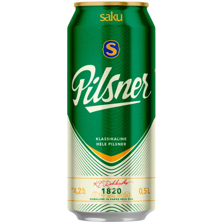 Saku Pilsner õlu 4,2%vol 500 ml