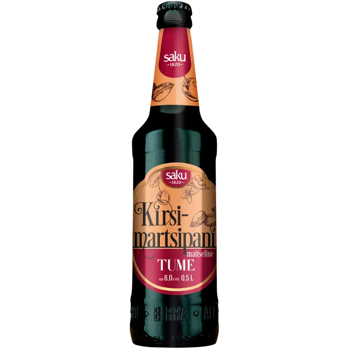 Saku Kirsi-martsipani maitseline tume õlu 6%vol 500ml