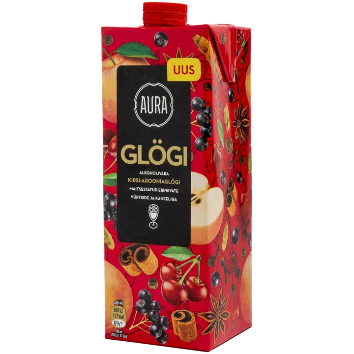 .Aura Glögg Kirsi-aroonia glögi 1 l