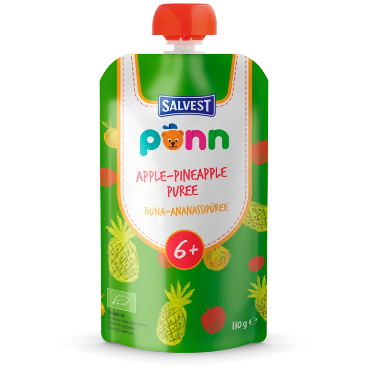 PÕNN Ökoloogiline Õuna-ananassipüree (6 kuud) 110g