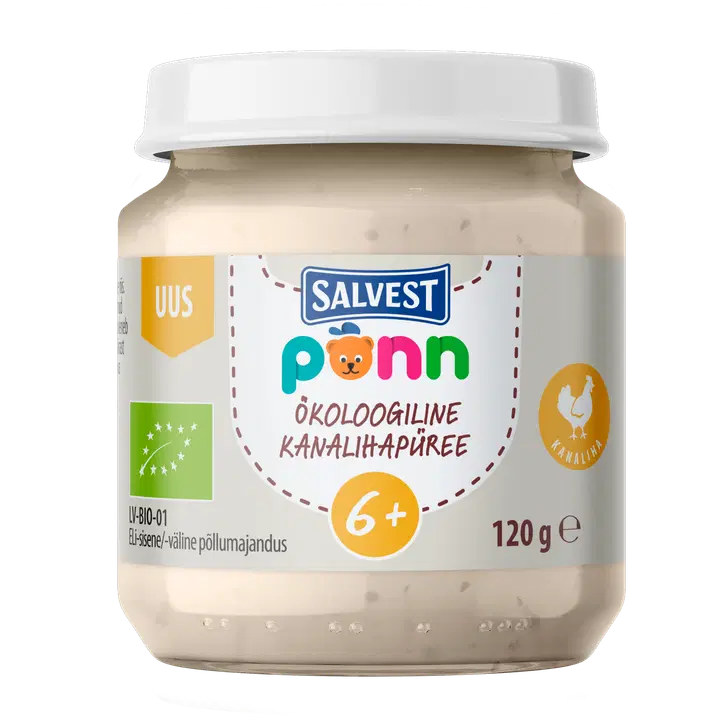 PÕNN Ökoloogiline Kanalihapüree 120 g 6+ 120g