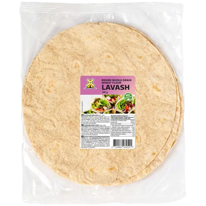 Eesti Pagar Täisterajahust Ümar Lavash 160 g