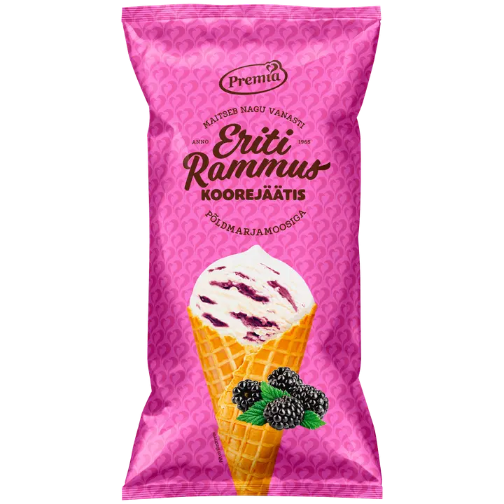 Eriti Rammus Koorejäätis põldmarjamoosiga 110g / 200 ml