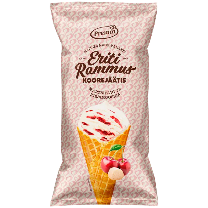 Eriti Rammus Martsipani-Koorejäätis kirsimoosiga 110g /200 ml