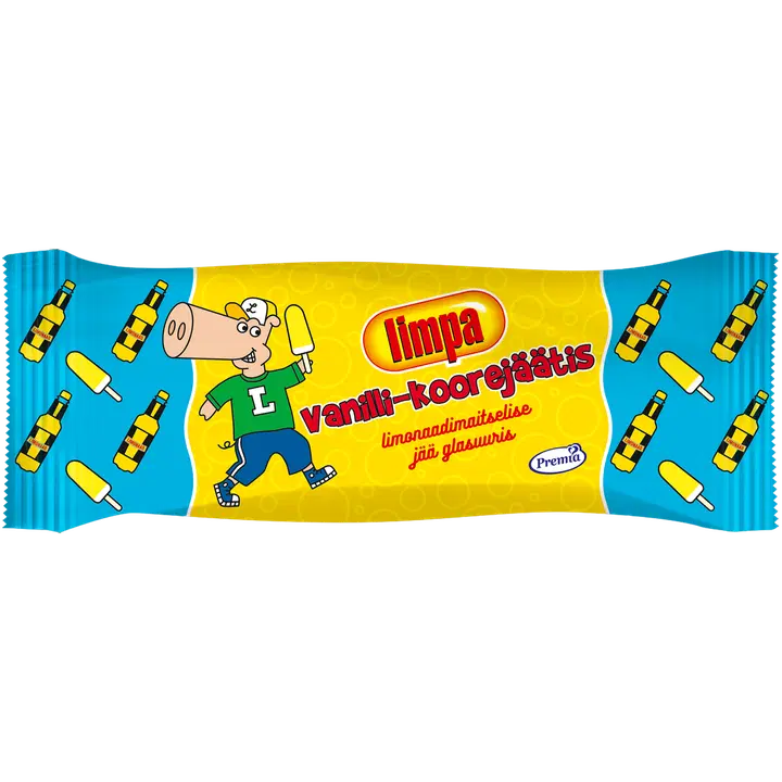 Premia Limpa Vanilli-Koorejäätis limonaadimaitselise jääga 60g/74 ml