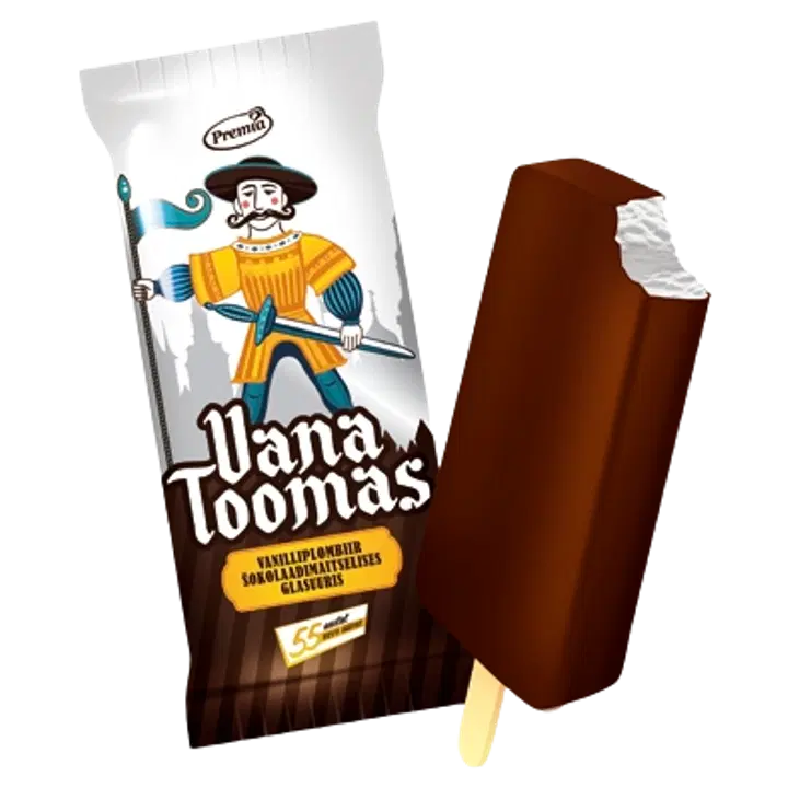 Vana Toomas Vanillijäätis Šokolaadiglasuuriga 150 ml